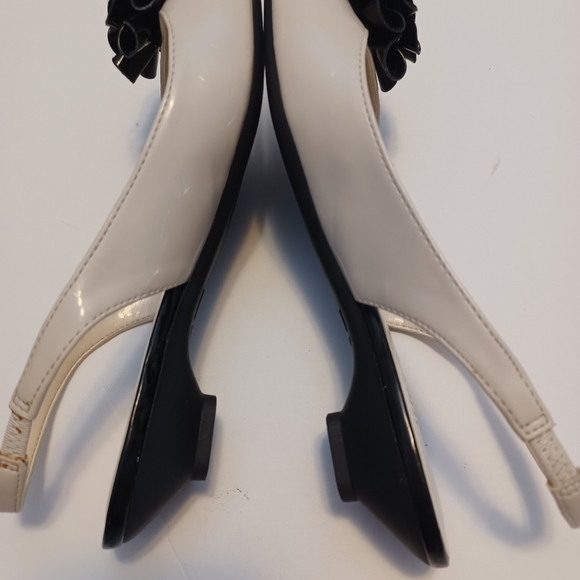 Anne Klein Open Toe Ivory/ Black Shoes Sz 7 - Picture 7 of 8